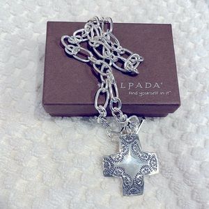 Silpada Virtuosity Cross Necklace .925 sterling silver. Like new. Worn twice